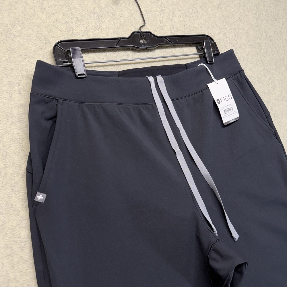 NWT FIGS On-Shift High Waisted ContourKnit Slim Pants XL Black Scrub Joggers‎ - Picture 3 of 11